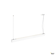 GLENOS® PRO, Pendelleuchte, 1,2m, DALI, UGR16, Pendellänge 210 cm, 3000K, 75°, weiß / schwarz