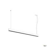 GLENOS® PRO, Pendelleuchte, 1,2m, DALI, UGR16, Pendellänge 210 cm, 3000K, 75°, weiß / schwarz