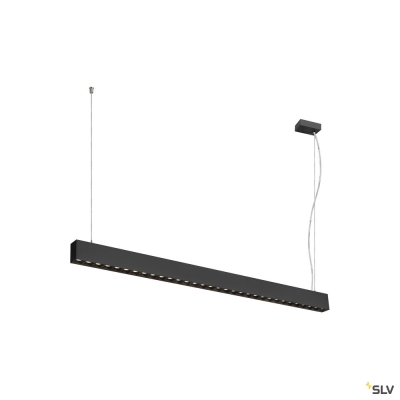 SLV GLENOS® PRO, Pendelleuchte, 1,2m, DALI, UGR16, Pendellänge 210 cm, 3000K, 75°, schwarz