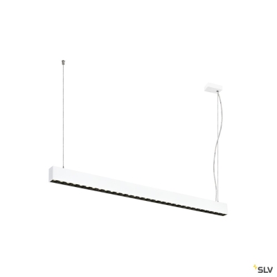 SLV GLENOS® PRO, Pendelleuchte, 1,2m, DALI, UGR16, Pendellänge 210 cm, 4000K, 75°, weiß / schwarz