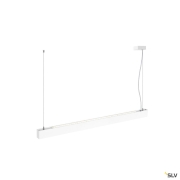 GLENOS® PRO, Pendelleuchte, 1,2m, DALI, UGR16, Pendellänge 210 cm, 4000K, 75°, weiß / schwarz