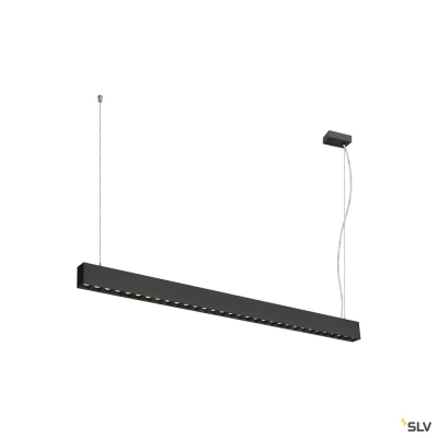 SLV GLENOS® PRO, Pendelleuchte, 1,2m, DALI, UGR16, Pendellänge 210 cm, 4000K, 75°, schwarz