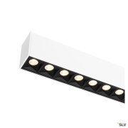 GLENOS® PRO, Pendelleuchte, 1,5m, DALI, UGR16, Pendellänge 210 cm, 3000K, 75°, weiß / schwarz