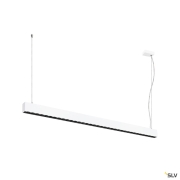 GLENOS® PRO, Pendelleuchte, 1,5m, DALI, UGR16, Pendellänge 210 cm, 3000K, 75°, weiß / schwarz