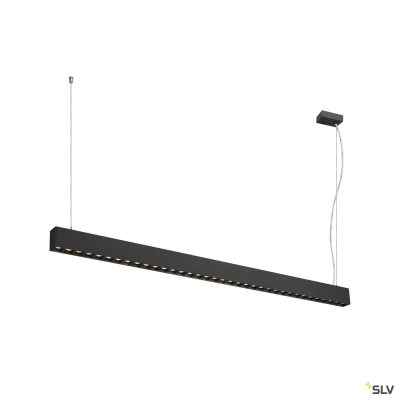 SLV GLENOS® PRO, Pendelleuchte, 1,5m, DALI, UGR16, Pendellänge 210 cm, 3000K, 75°, schwarz