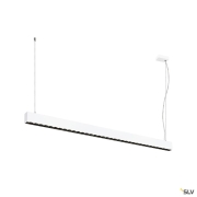GLENOS® PRO, Pendelleuchte, 1,5m, DALI, UGR16, Pendellänge 210 cm, 4000K, 75°, weiß / schwarz