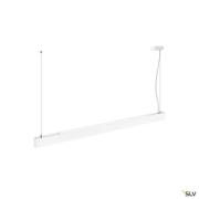 GLENOS® PRO, Pendelleuchte, 1,5m, DALI, UGR16, Pendellänge 210 cm, 4000K, 75°, weiß / schwarz
