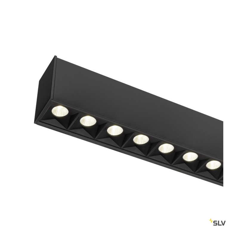 SLV GLENOS® PRO, Pendelleuchte, 1,5m, DALI, UGR16, Pendellänge 210 cm, 4000K, 75°, schwarz
