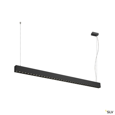 SLV GLENOS® PRO, Pendelleuchte, 1,5m, DALI, UGR16, Pendellänge 210 cm, 4000K, 75°, schwarz