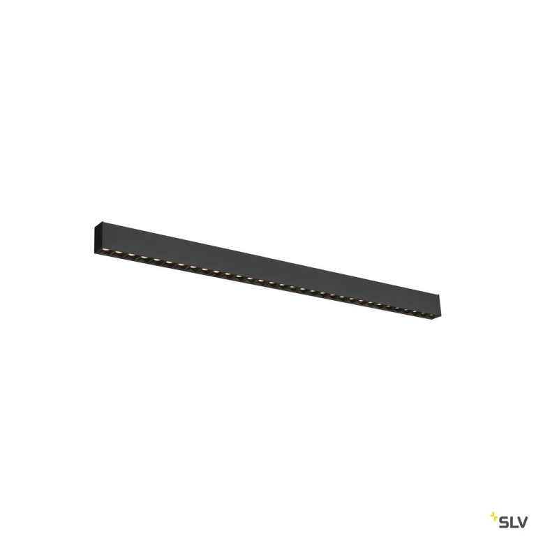 SLV GLENOS® PRO, Deckenaufbauleuchte, 1,2m, DALI, UGR19, 3000K, 30 W, 75°, schwarz