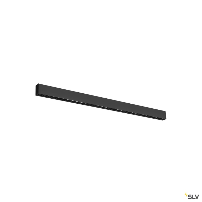 SLV GLENOS® PRO, Deckenaufbauleuchte, 1,2m, DALI, UGR19, 3000K, 30 W, 75°, schwarz