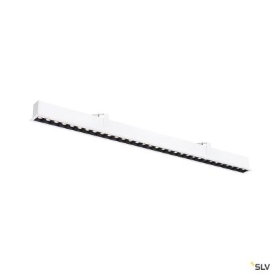 SLV GLENOS® PRO, Deckeneinbauleuchte, 1,2m, DALI, UGR19, 3000K, 75°, IP20, weiß / schwarz