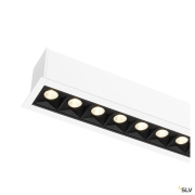 GLENOS® PRO, Deckeneinbauleuchte, 1,2m, DALI, UGR19, 3000K, 75°, IP20, weiß / schwarz