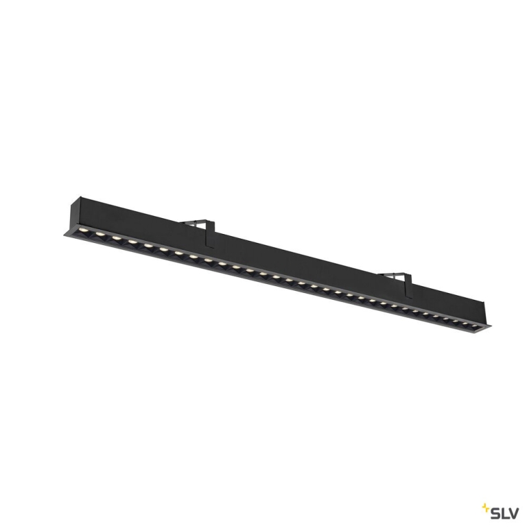 SLV GLENOS® PRO, Deckeneinbauleuchte, 1,2m, DALI, UGR19, 3000K, 75°, IP20, schwarz