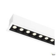 GLENOS® PRO, Deckeneinbauleuchte, 1,2m, DALI, UGR19, 4000K, 75°, IP20, weiß / schwarz