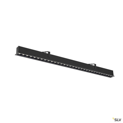 SLV GLENOS® PRO, Deckeneinbauleuchte, 1,2m, DALI, UGR19, 4000K, 75°, IP20, schwarz