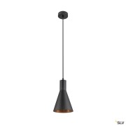 LALU® SET, Pendelleuchte, E27 Base, CONE 15, Pendellänge 200 cm, Leuchtmittel inklusive, schwarz