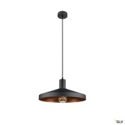 LALU® SET, Pendelleuchte, E27 Base, TETRA 36, Pendellänge 200 cm, Leuchtmittel inklusive, schwarz