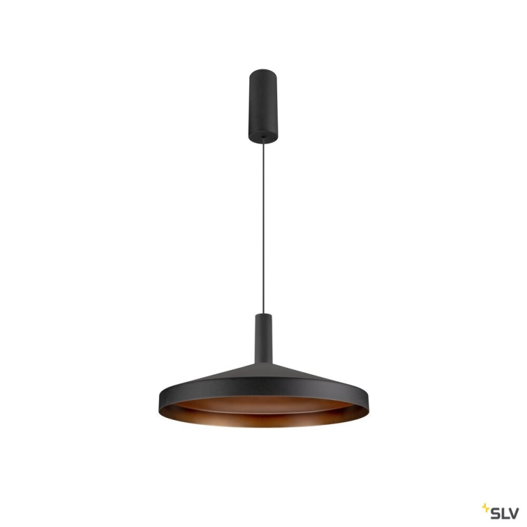 SLV LALU® SET, Pendelleuchte, LED Base, TETRA 36, PHASE, Pendellänge 200 cm, 2700/3000 K, 40°, schwarz
