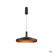 LALU® SET, Pendelleuchte, LED Base, TETRA 36, PHASE, Pendellänge 200 cm, 2700/3000 K, 40°, schwarz