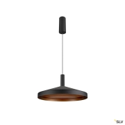 LALU® SET, Pendelleuchte, LED Base, TETRA 36, PHASE, Pendellänge 200 cm, 2700/3000 K, 40°, schwarz