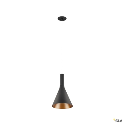 SLV LALU® SET, Pendelleuchte, LED Base, CONE 15, PHASE, Recessed, Pendellänge 200 cm, 2700/3000 K, 40°, schwarz
