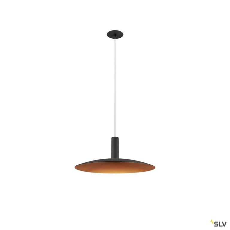 SLV LALU® SET, Pendelleuchte, LED Base, ELYPSE 33, PHASE, Recessed, Pendellänge 200 cm, 2700/3000 K, 40°, schwarz