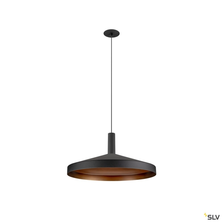 SLV LALU® SET, Pendelleuchte, LED Base, TETRA 36, PHASE, Recessed, Pendellänge 200 cm, 2700/3000 K, 40°, schwarz