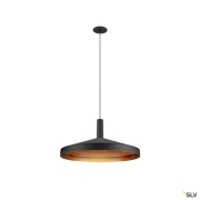 LALU® SET, Pendelleuchte, LED Base, TETRA 36, PHASE, Recessed, Pendellänge 200 cm, 2700/3000 K, 40°, schwarz