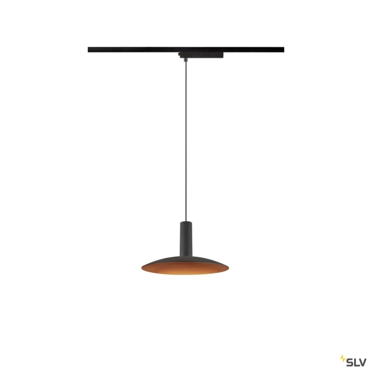 SLV LALU® SET, 1~ Pendelleuchte, LED Base, ELYPSE 22, PHASE, Pendellänge 200 cm, 2700/3000K, 40°, schwarz