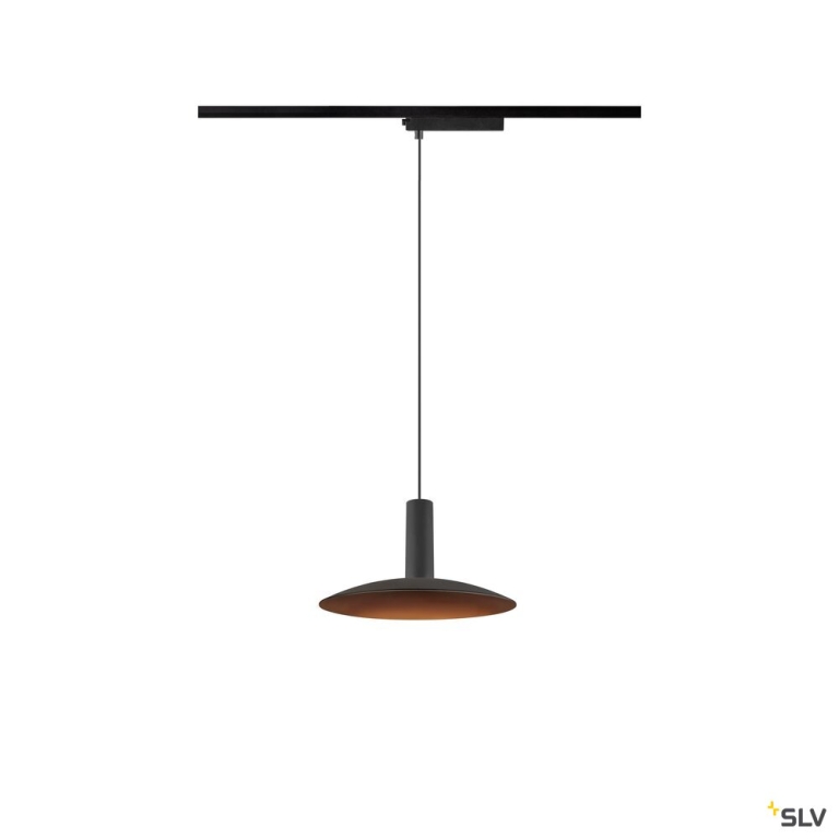 SLV LALU® SET, 1~ Pendelleuchte, LED Base, ELYPSE 22, PHASE, Pendellänge 200 cm, 2700/3000K, 40°, schwarz
