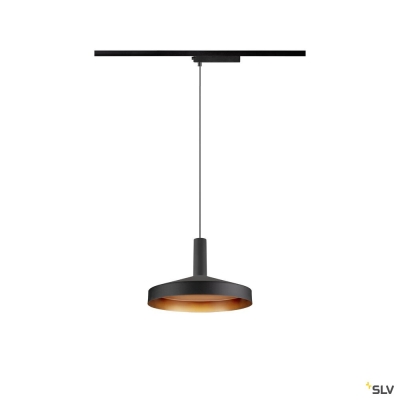 SLV LALU® SET, 1~ Pendelleuchte, LED Base, TETRA 24, PHASE, Pendellänge 200 cm, 2700/3000K, 40°, schwarz