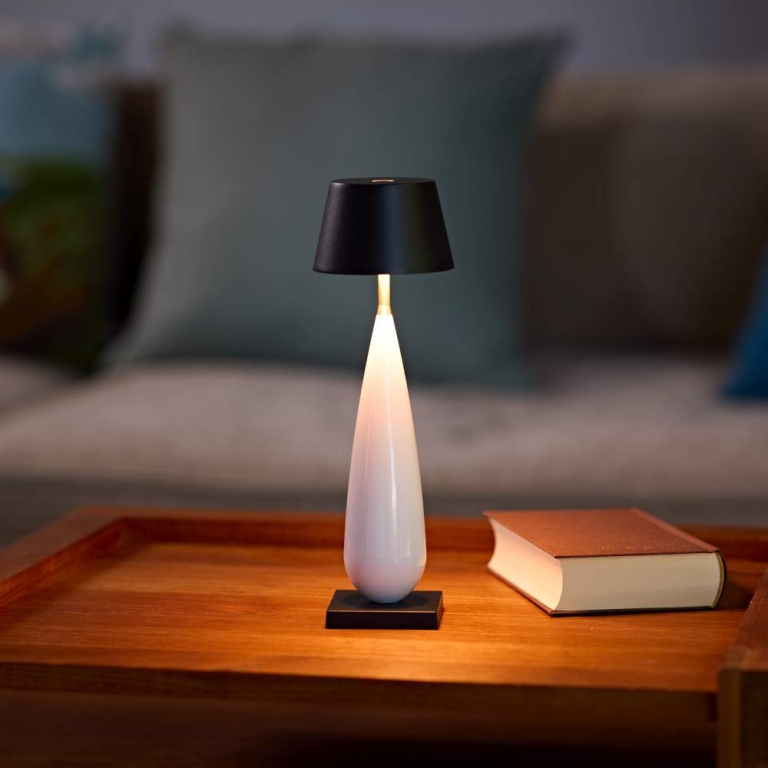 SIGOR Akku-Tischleuchte Thala 220mm Schwarz/Weiß