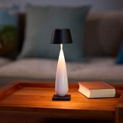 Akku-Tischleuchte Thala 220mm Schwarz/Weiß