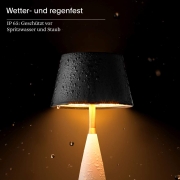 Akku-Tischleuchte Thala 220mm Schwarz/Weiß