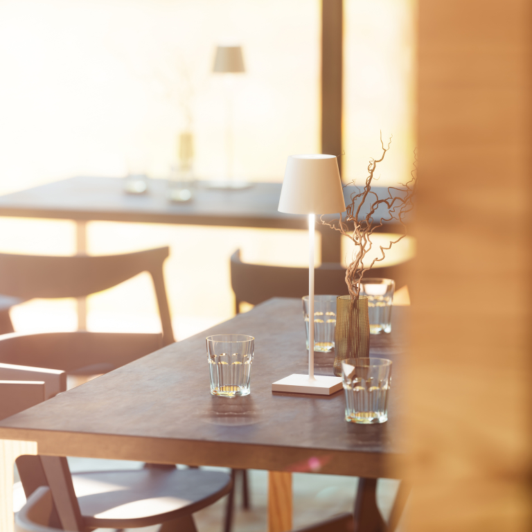 SIGOR Akku-Tischleuchte Nuindie USB-C 380mm schneeweiß