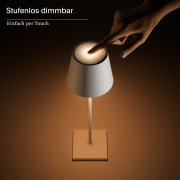 Akku-Tischleuchte Nuindie USB-C 380mm schneeweiß