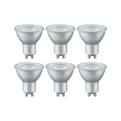 Paulmann Standard 230V LED Reflektor GU10 GU10 6er-Set GU10 51mm 2700K 6x4W 6x230lm 230V Alu