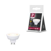 Standard 230V LED Reflektor GU10 Flat 37mm 550lm 4,9W 2700K  Signalweiß