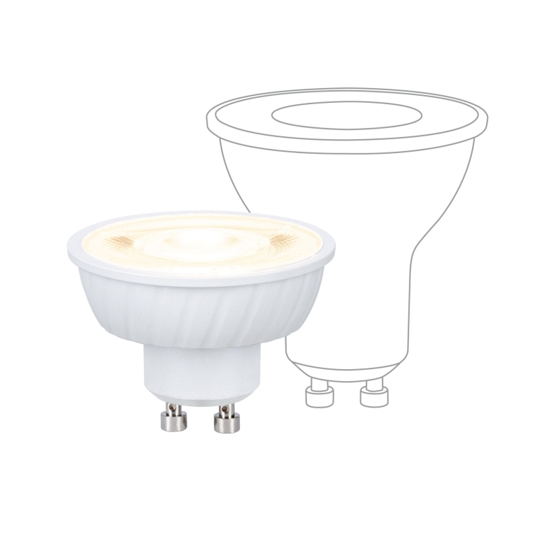 Paulmann Standard 230V LED Reflektor GU10 Flat 37mm 3x550lm 3x4,9W 2700K  Signalweiß