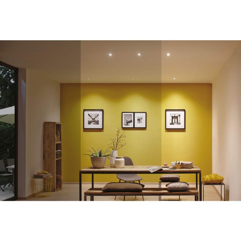 Paulmann Standard 230V LED Reflektor GU10 Flat 37mm 550lm 4,9W 2700K dimmbar Signalweiß