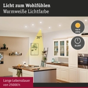 Standard 230V LED Reflektor GU10 Flat 37mm 550lm 4,9W 2700K dimmbar Signalweiß