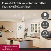 Standard 230V LED Reflektor GU10 Flat 37mm 550lm 4,9W 4000K  Signalweiß