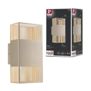 LED Wandleuchte Tharin IP44 3000K 120x250mm 2x3,7W Gold