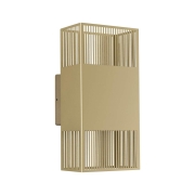 LED Wandleuchte Tharin IP44 3000K 120x250mm 2x3,7W Gold