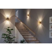 LED Wandleuchte Tharin IP44 3000K 120x250mm 2x3,7W Gold