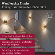 LED Wandleuchte Tharin IP44 3000K 120x250mm 2x3,7W Gold