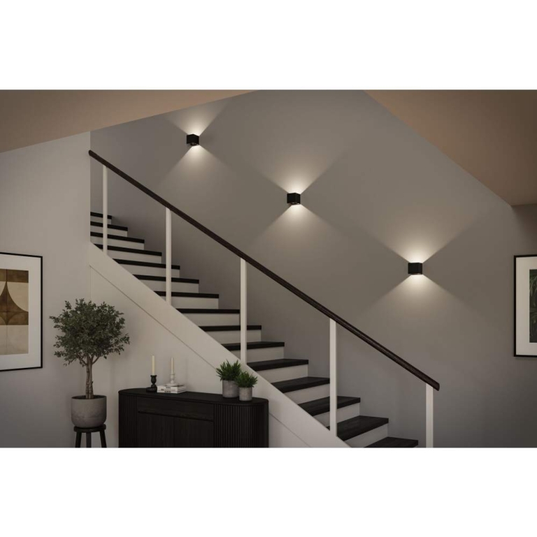 Paulmann LED Akkuwandleuchte Nyara  IP44 3000K 100x104mm 2x1W Schwarz