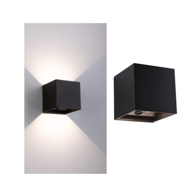 Paulmann LED Akkuwandleuchte Nyara  IP44 3000K 100x104mm 2x1W Schwarz