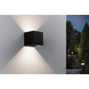 LED Akkuwandleuchte Nyara  IP44 3000K 100x104mm 2x1W Schwarz
